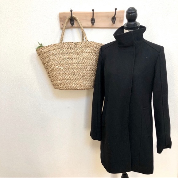 Cole Haan Wool Blend Coat NWT Black Sz 8 - Picture 5 of 9